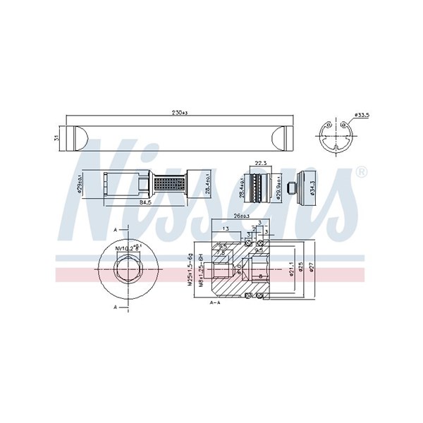 Torkfilter Nissens 95490 NISSENS Torkfilter Nissens 95490 NISSENS