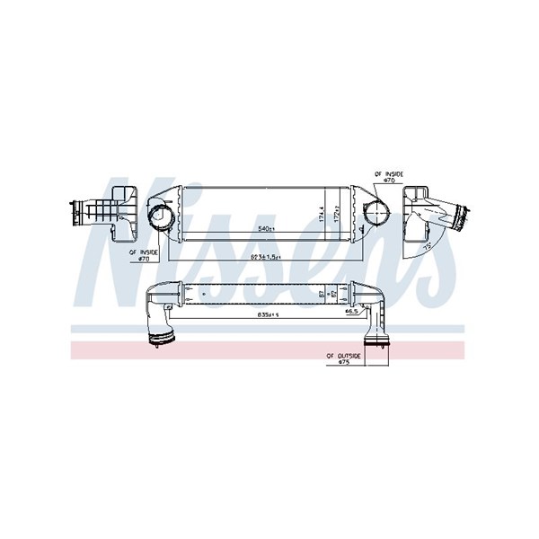 Intercooler Nissens 96128 NISSENS Intercooler Nissens 96128 NISSENS