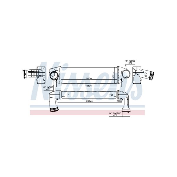 Intercooler Nissens 96129 NISSENS Intercooler Nissens 96129 NISSENS
