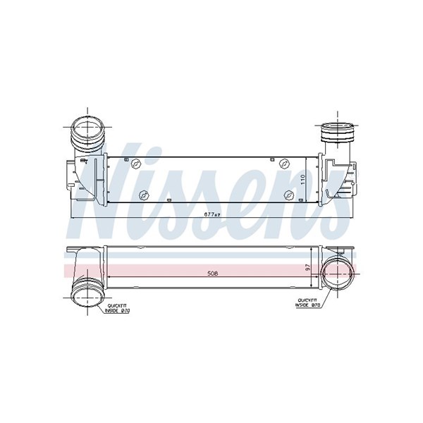 Intercooler Nissens 96551 NISSENS Intercooler Nissens 96551 NISSENS