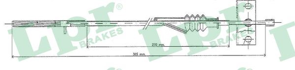 Vajer, parkeringsbroms, Fram Lpr C0088B LPR