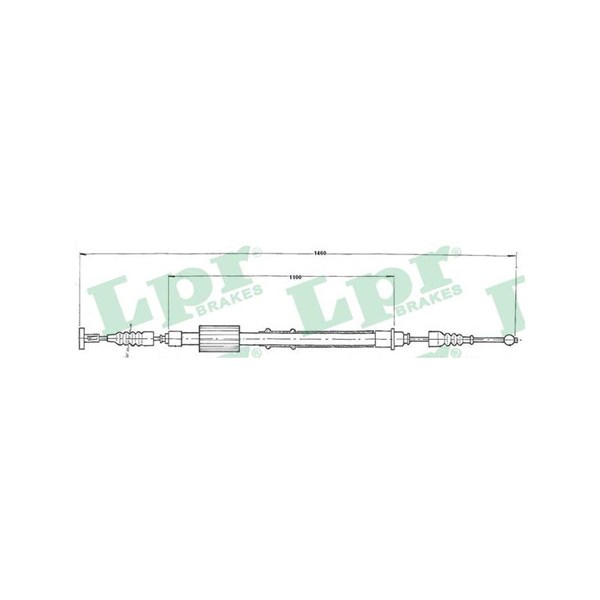Vajer, parkeringsbroms, Bak, Höger Lpr C0155B LPR