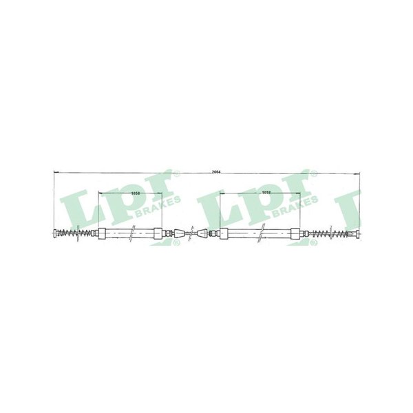 Vajer, parkeringsbroms, Bak Lpr C0161B LPR