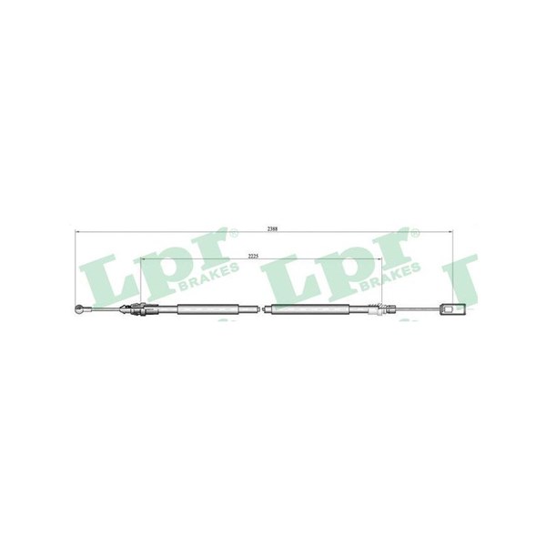 Vajer, parkeringsbroms, Bak, Höger Lpr C0213B LPR