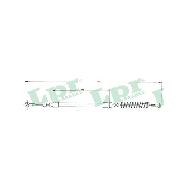 Vajer, parkeringsbroms, Vänster Lpr C0215B LPR
