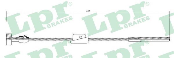 Vajer, parkeringsbroms, Fram Lpr C0247B LPR