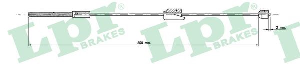 Vajer, parkeringsbroms, Fram Lpr C0248B LPR