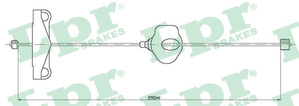 Vajer, parkeringsbroms, Fram Lpr C0261B LPR