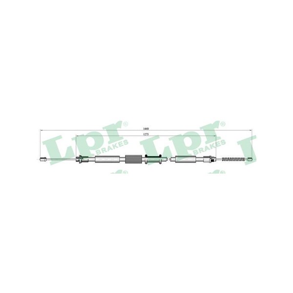 Vajer, parkeringsbroms, Bak, Höger Lpr C0342B LPR
