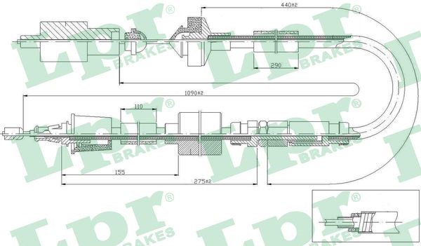 Vajer, koppling Lpr C0470C LPR