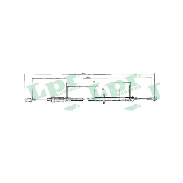 Vajer, parkeringsbroms, Fram Lpr C0524B LPR