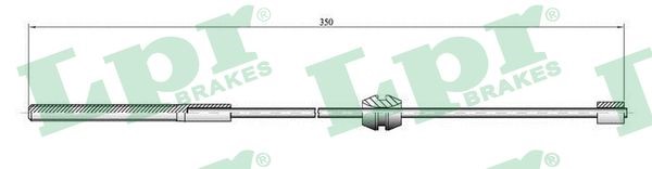 Vajer, parkeringsbroms, Fram Lpr C0558B LPR