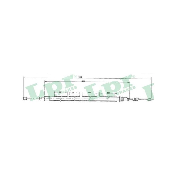 Vajer, parkeringsbroms, Vänster Lpr C0607B LPR