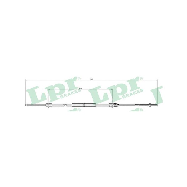 Vajer, parkeringsbroms, Bak, Vänster Lpr C0638B LPR