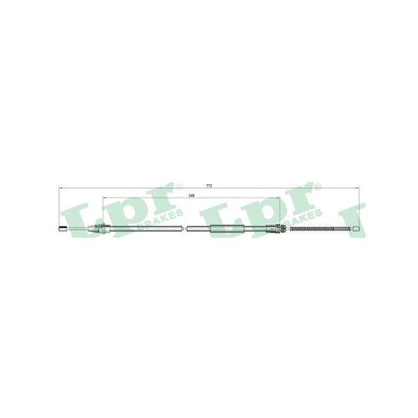 Vajer, parkeringsbroms, Bak, Höger Lpr C0639B LPR