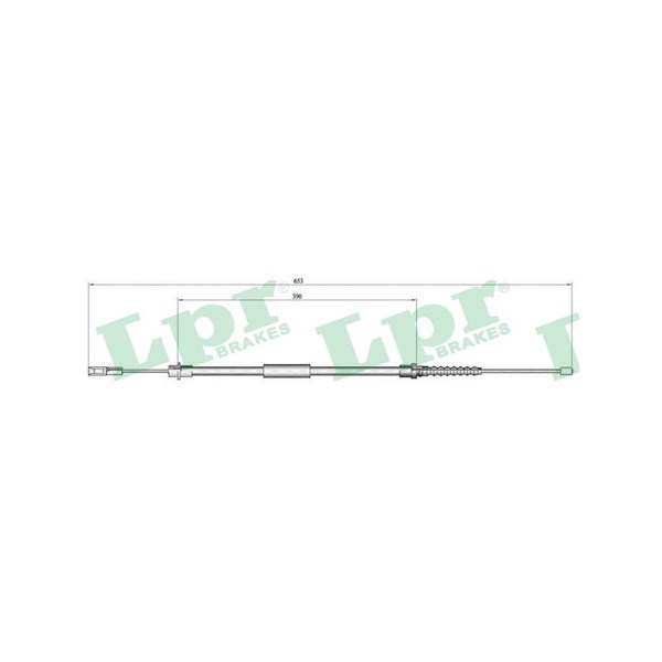 Vajer, parkeringsbroms, Höger Lpr C0645B LPR