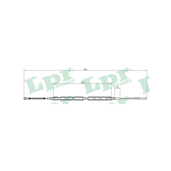 Vajer, parkeringsbroms, Höger, Vänster Lpr C0657B LPR