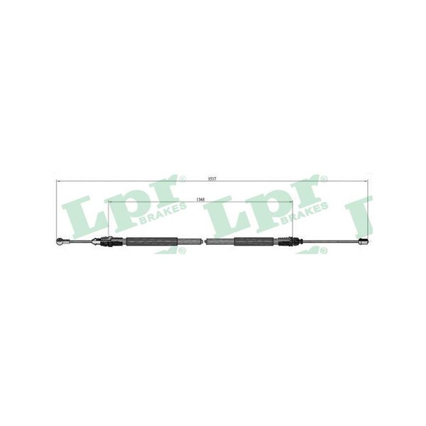 Vajer, parkeringsbroms, Bak, Höger Lpr C0748B LPR