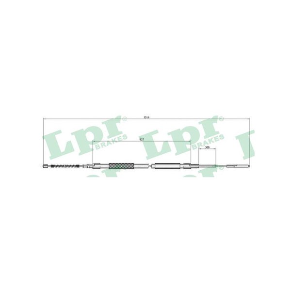 Vajer, parkeringsbroms, Höger, Vänster Lpr C0801B LPR