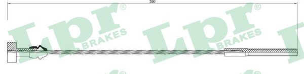 Vajer, parkeringsbroms, Fram Lpr C0919B LPR