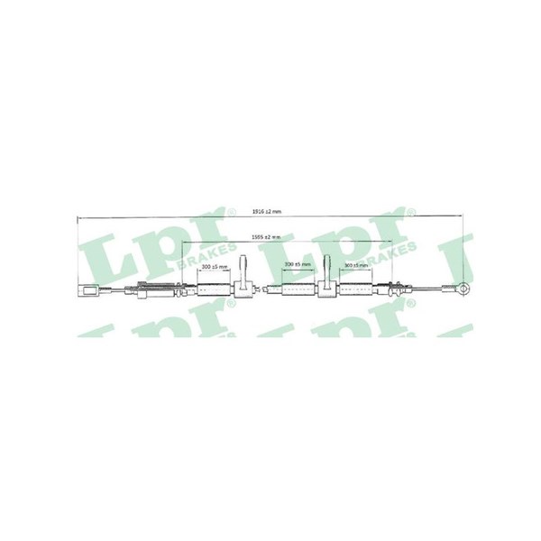 Vajer, parkeringsbroms, Fram Lpr C0985B LPR