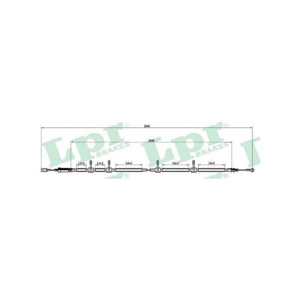 Vajer, parkeringsbroms, Fram Lpr C0990B LPR
