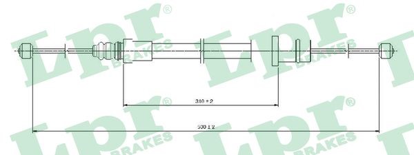 Vajer, parkeringsbroms, Fram Lpr C0994B LPR