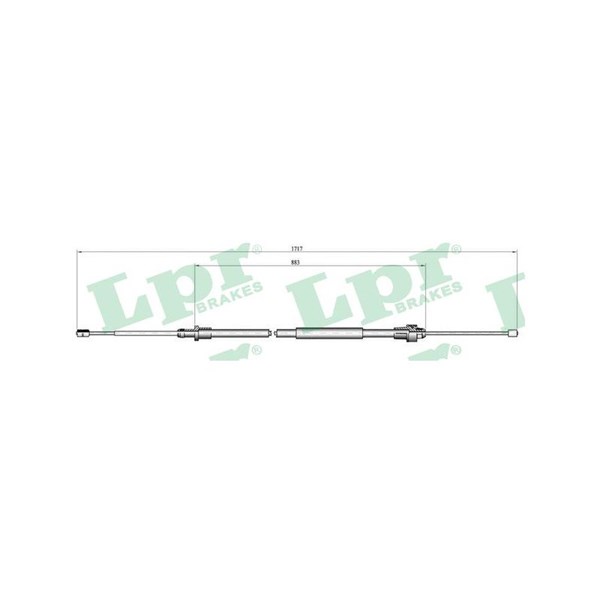 Vajer, parkeringsbroms, Bak, Höger, Vänster Lpr C0998B LPR