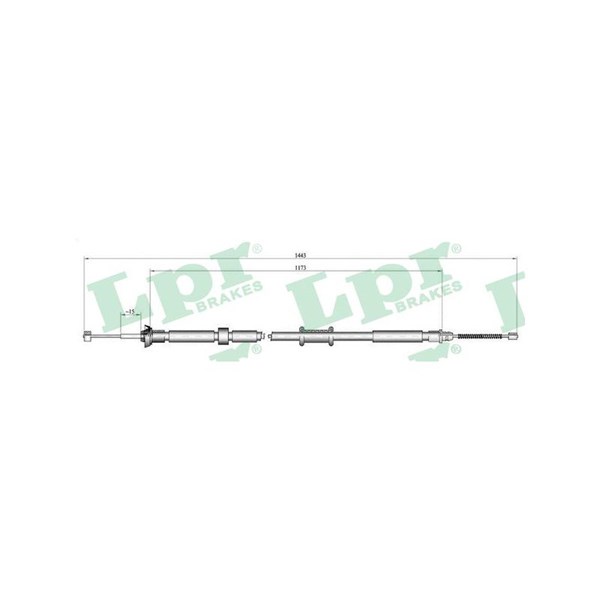 Vajer, parkeringsbroms, Vänster Lpr C1085B LPR
