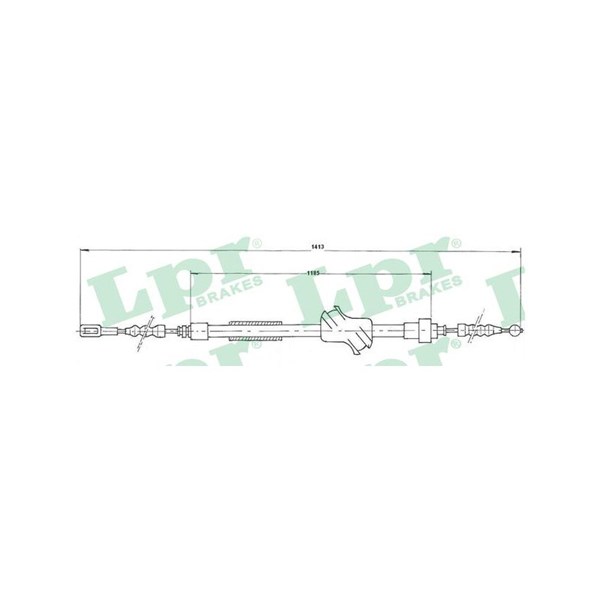 Vajer, parkeringsbroms, Vänster Lpr C1502B LPR