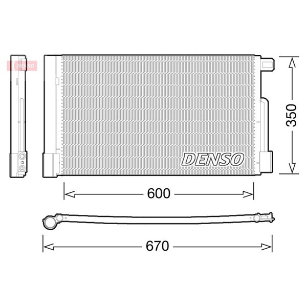 Kondensor, klimatanläggning Denso DCN01004 DENSO