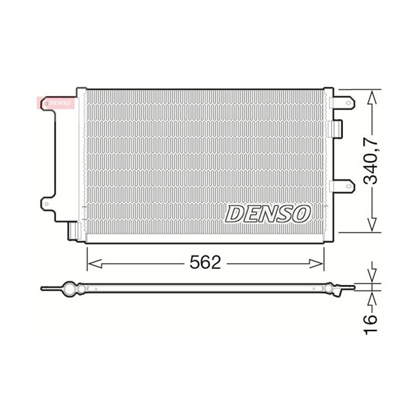 Kondensor, klimatanläggning Denso DCN12003 DENSO