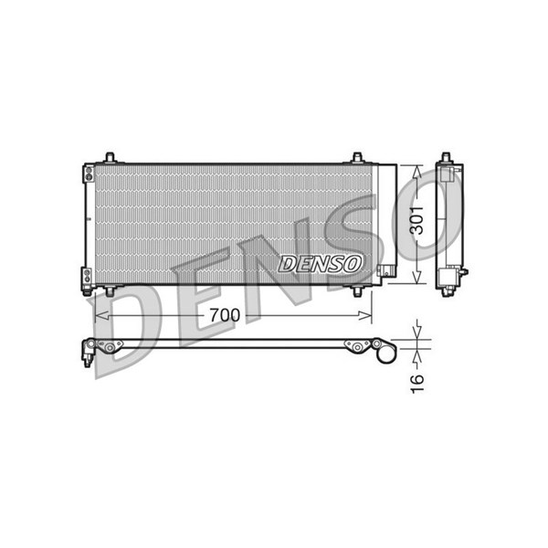 Kondensor, klimatanläggning Denso DCN21027 DENSO
