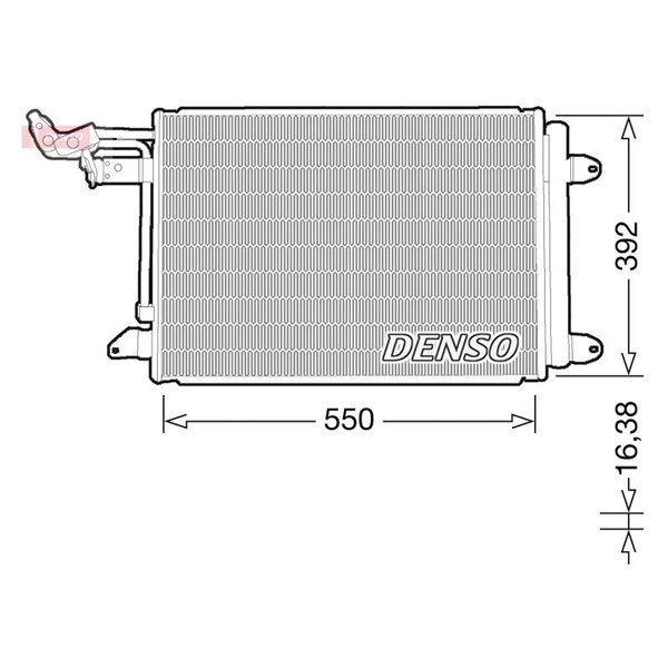 Kondensor, klimatanläggning Denso DCN32032 DENSO