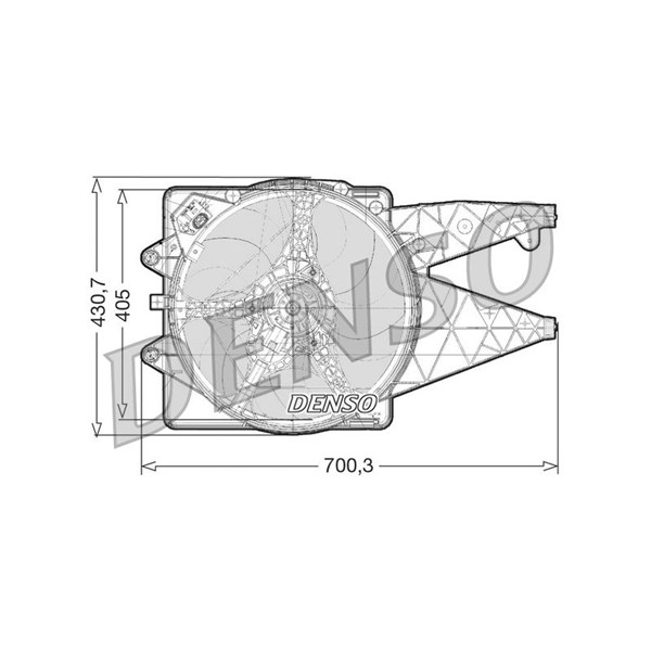 Fläkt, kylare Denso DER01020 DENSO
