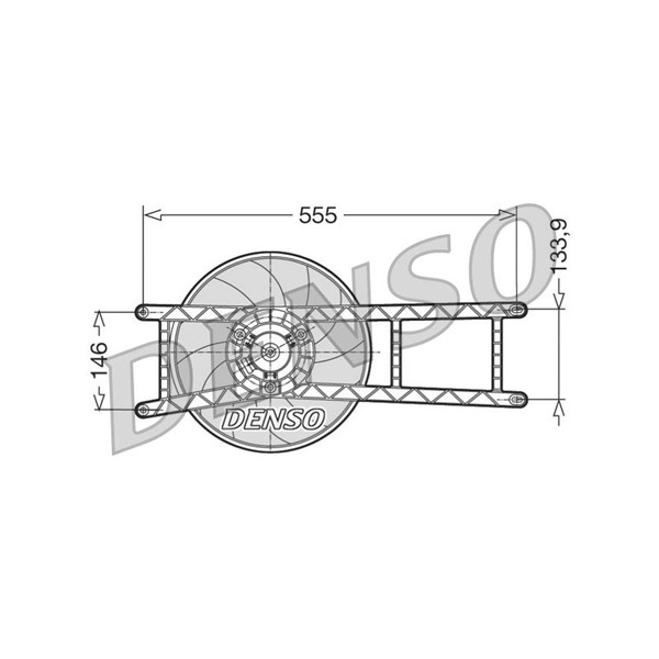 Fläkt, kylare 12V Denso DER09017 DENSO