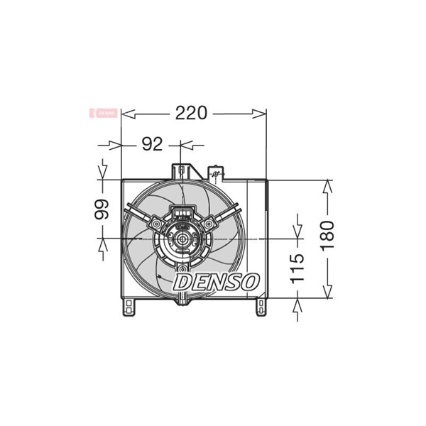 Fläkt, kylare 12V Denso DER16003 DENSO