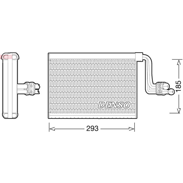 Förångare, klimatanläggning Denso DEV05002 DENSO