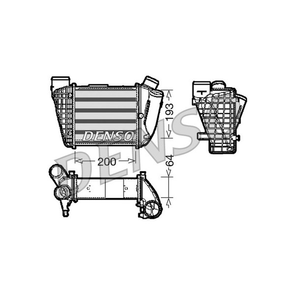 Intercooler, Höger Denso DIT02004 DENSO