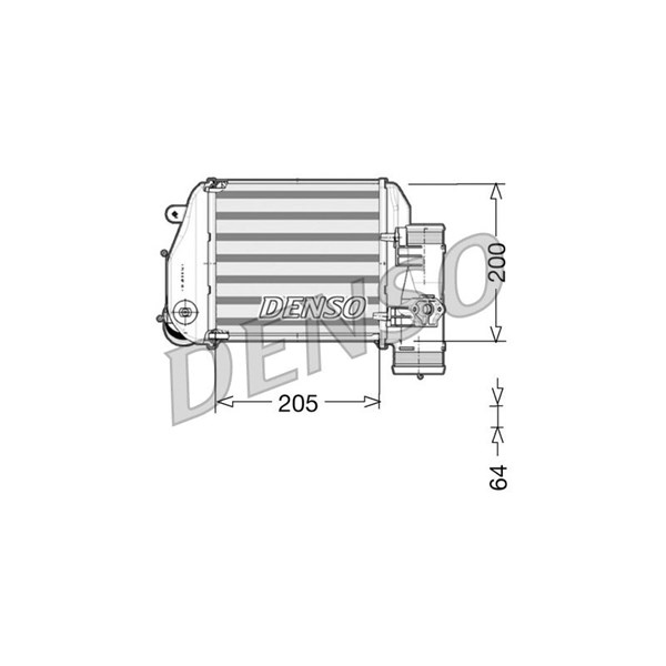 Intercooler, Vänster Denso DIT02024 DENSO