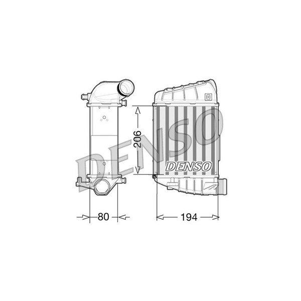Intercooler, Höger Denso DIT02028 DENSO