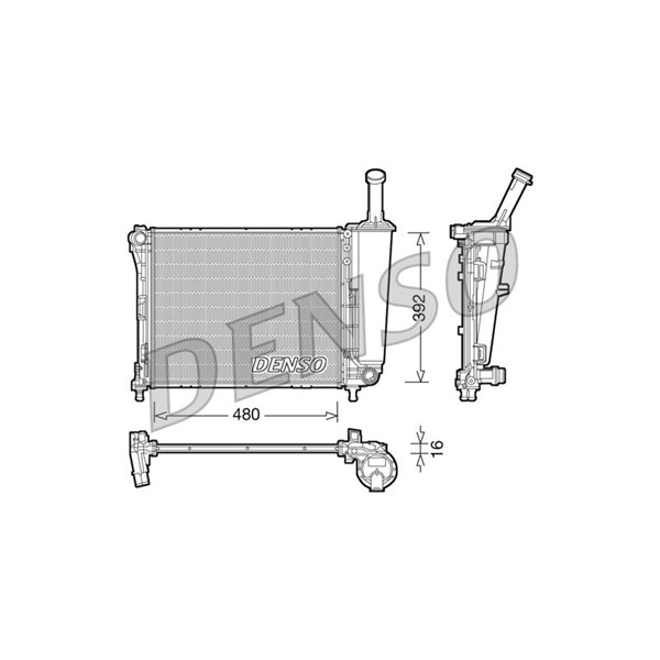 Kylare, motorkylning Denso DRM09088 DENSO Kylare, motorkylning Denso DRM09088 DENSO