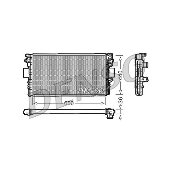 Kylare, motorkylning Denso DRM12004 DENSO