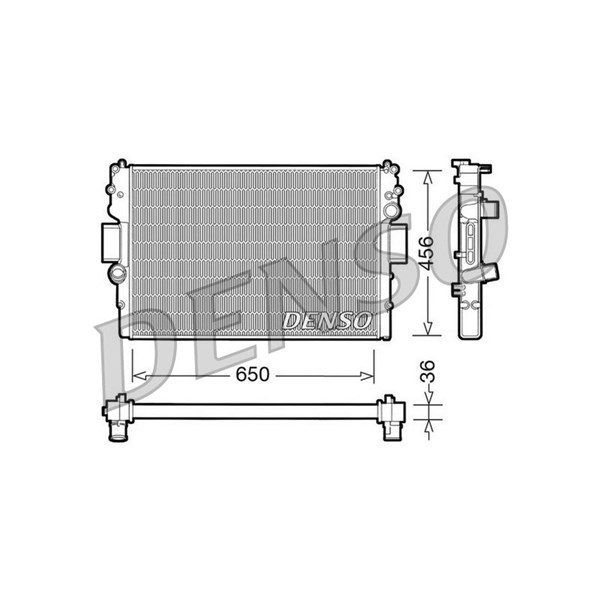 Kylare, motorkylning Denso DRM12007 DENSO