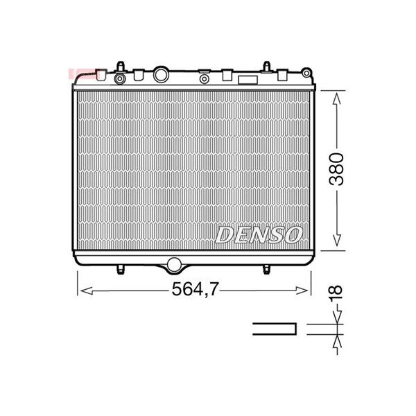 Kylare, motorkylning Denso DRM21055 DENSO