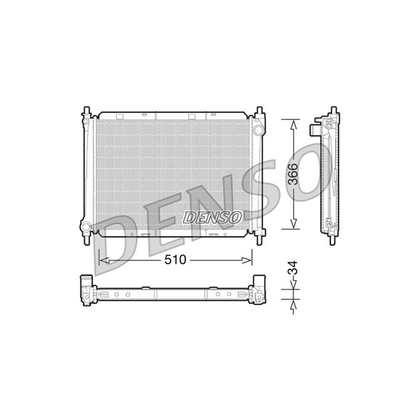Kylare, motorkylning Denso DRM46037 DENSO Kylare, motorkylning Denso DRM46037 DENSO