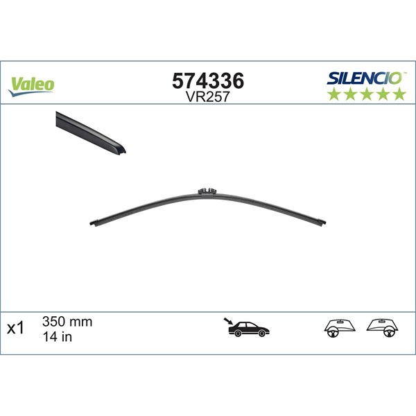 Torkarblad, Bak Valeo 574336 VALEO