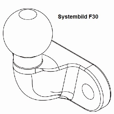 Dragkrok, Avtagbar Westfalia F30 341066600001 WESTFALIA