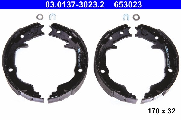 Bromsbackar, sats, parkeringsbroms, Bakaxel Ate 03.0137-3023.2 ATE
