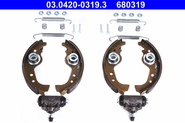 Bromsbackar, sats, Bakaxel Ate Original ate kit 03.0420-0319.3 ATE